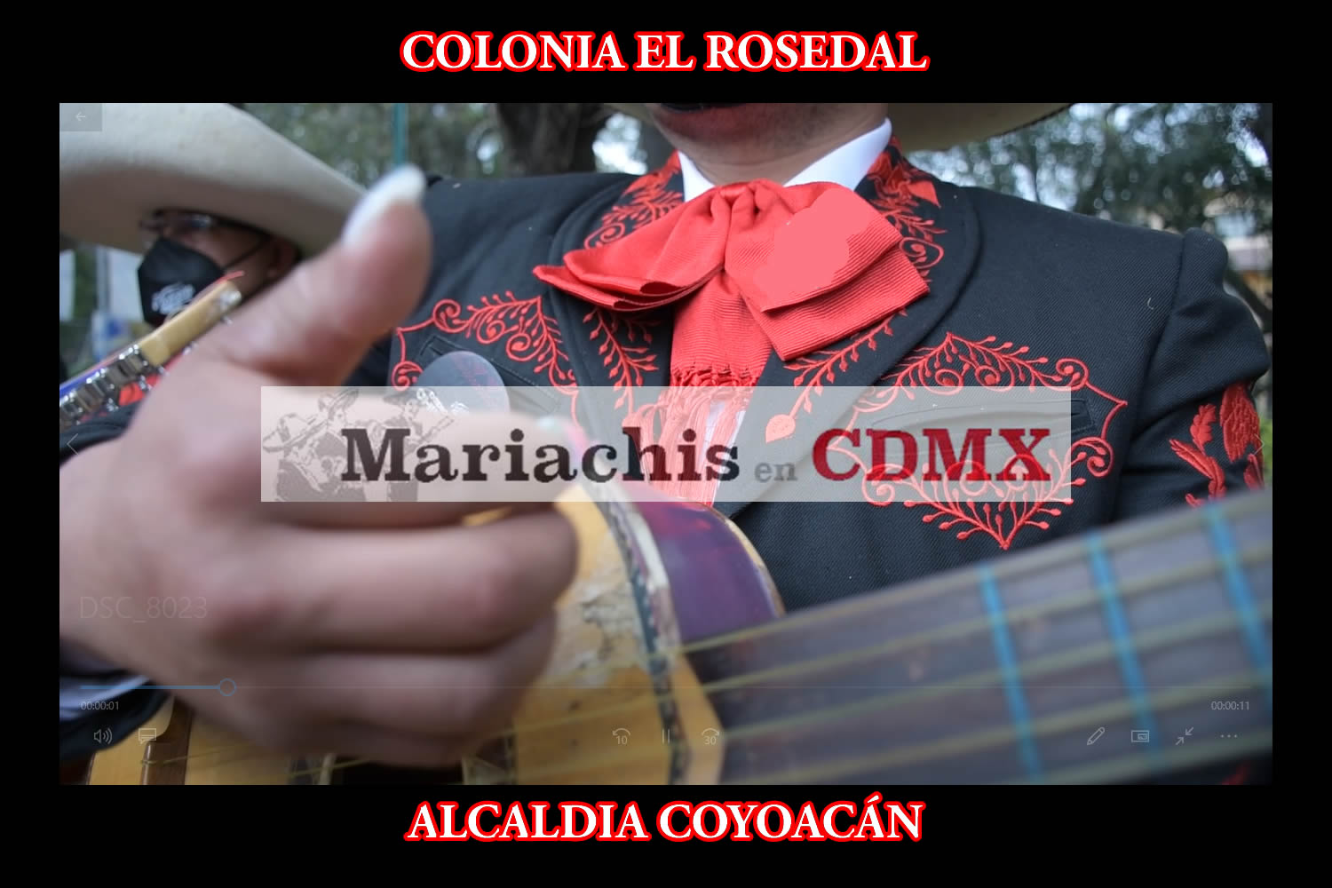 Mariachis en la Colonia El Rosedal